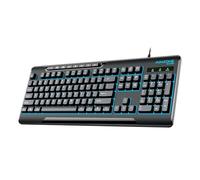 Aimzone Backlight Gaming Computer Keyboard, ABS Ergonomic Membrane Led Keyboards, 8 Extra On-Board Multimedia Keys, Dedicated Media Control, USB Quiet Wired, Black