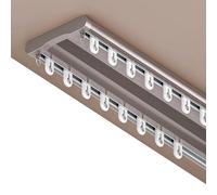 ain Rails - Custom Length Double Track Room Divider for Bedroom Living Room Window Hotel - d h 21ft/6.4m