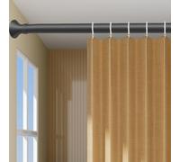 ain Rod 4m 5m - No Drill Extendable Clamp Rod for Shower ains & Drapes Grey (110-190CM) - Easy Inllat & Versatile Use