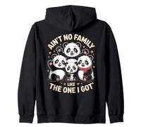 Ain´t No Family Like The One I Got Cute Panda Family Zip Hoodie