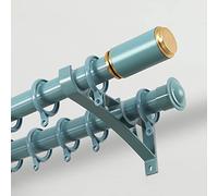 ain Track Set 9.8ft with & Ele Finials for Living Room - Blue-B Perfect for Smooth Drapery Inllat