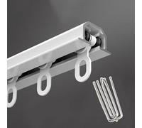 ain Track Straight Embedded ain Rail System with Hoo Quiet Sliding Ceiling ain Track Set ain Track Pole for Bedroom ain (Color : White Size : 1.7m(5.6ft))