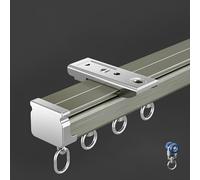 ain Track with 90° Corner BendsCeiling & Wall Mounted Sliding Rail for Drapes & Room Dividers 125cm/4.1ft Perfect for Living Room (agneA)