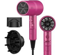 AINA Hair Dryer with Diffuser, Blow Dryer for Women | Advanced Ionic Technology, Ceramic Coating | Cold Shot Features Turbo Heat for Fast Drying and Shine 230v~ (Neon Pink)