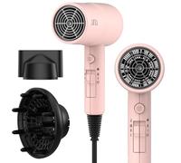 AINA Hair Dryer with Diffuser, Blow Dryer for Women | Advanced Ionic Technology, Ceramic Coating | Cold Shot Features Turbo Heat for Fast Drying and Shine 230v~ (Babe Pink)