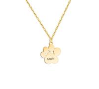 Aina Lighting Personalised Dog Name Necklace Custom Dog Paw Necklace with 1-4 Names Minimalist Pet Necklace Christmas Memorial Gift