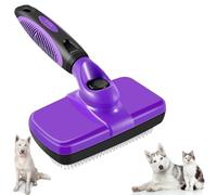 AINA Self-Cleaning Pet Grooming Brush | Slicker Retractable Brush for Dogs & Cats Shedding, Detangling, & Fur Removal with Click Clean Button | Effective, Comfortable, & Perfect for Pet Grooming