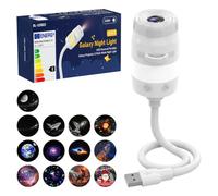 Ainael Galaxy Projector Night Light, Upgraded HD Star Projector with 13 Projection Films, 2-in-1 LED Night Light & Mini USB Projector for Bedroom Ceiling Wall Decor, Gifts for Kids Adults