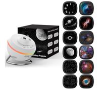 Ainael Galaxy Projector, Star Projectors Home Planetarium Space Ceiling Starry Sky Night Light with Light Strip, Meteor and Galaxy Projector & 2 Filme Set for Kid Adult Gift