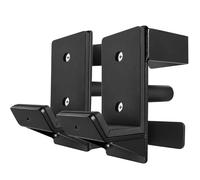 AINAFIX J Hooks for 3" x 3" Power Rack, Rubber Pad J-Hook for Power Cage, Bottom Reinforced Steel J Cups for Squat Rack (for 3"x3" Rack with 1" Hole)