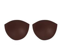 Ainelure Invisible Silicone Nipple Covers - Reusable Half-Round Pure Silicone Solid Pasties,Waterproof, Breathable, No-Show Sticky Bra for Women Dark Coffee