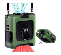 AINFTIME 2025 Portable Waist Clip Body Fan 10000mAh Personal Wearable 6-40H Powerful Outdoor (10000mAH / Green)