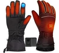 Ainid Heated Gloves, Electric Rechargeable Heated Gloves for Men Women with 3 Levels Heat & Last 8 Hours, Winter Touchscreen Waterproof Gloves for Outdoor Sports (M)