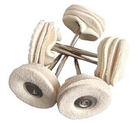 ainih 1" Wool Felt Grinding Sanding Head Abrasive Buffing Wheel 2.35/3mm Shank Cotton Thread Polishing Mini Brush