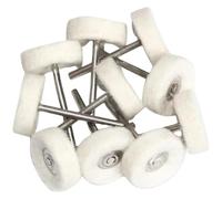 ainih 1" Wool Felt Grinding Sanding Head Abrasive Buffing Wheel 2.35/3mm Shank Cotton Thread Polishing Mini Brush