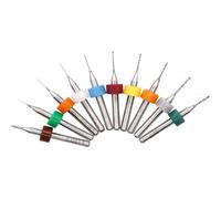 ainih 10pcs/Set 0.1-1.2mm PCB Mini Drill Bits Tungsten Steel Carbide For Print Circuit Board CNC Machine Tool Parts