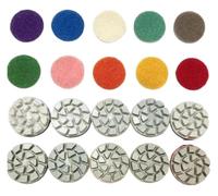 ainih 25mm Mini Diamond Polishing Pads Marble Granite Gemstone Grinding Wheel Fine Polishing Flexible Resin Sanding Disc Self-Adhesive