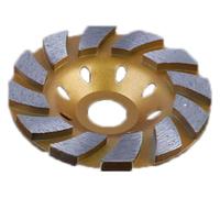 ainih 4inch Concrete Grinding Wheel 2-Segment Heavy Duty Turbo Row Diamond Cup Angle Grinder Disc for Granite Stone Marble Masonry