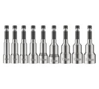 ainih 65mm Length Electric Power Impact Wrench 1/4" Hex Shank Metric Wrench Socket Bit 7/9/14PCS Set 6-19mm Magnetic Socket