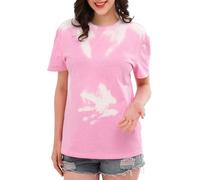 AINIKO Unisex Adult Color Changing Short Sleeve T-Shirts Men and Women Heat Reactive Novelty Top Tees, Pink to White, XL