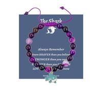 AINILOVE Beaded Sea Animal Bracelets For Women Teens Penguin Mermaid Shark Manta Bracelet Ocean Animal Gifts For Ocean Animal Lover Valentine'S Day Christmas Birthday Gifts, Adjustable, Stone, no