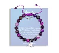 AINILOVE Beaded Sea Animal Bracelets For Women Teens Penguin Mermaid Shark Manta Bracelet Ocean Animal Gifts For Ocean Animal Lover Valentine'S Day Christmas Birthday Gifts, Adjustable, Stone, no