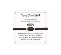 AINILOVE Birthday Gifts for Women, Forever Infinity Love Knot, Birthday Bracelet for Women Friend Soulmate Daughter Niece Mom Grandma..., One Size, Nylon rope, no gemstone