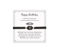 AINILOVE Birthday Gifts for Women, Forever Infinity Love Knot, Birthday Bracelet for Women Friend Soulmate Daughter Niece Mom Grandma..., One Size, Nylon rope, no gemstone