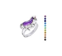 AINILOVE Color Changing Ring Sensing Temperature Lion/Giraffe/Elephant/Monkey Animal Mood Rings for Women Birthday Party Jewelry Gift (Color Changing Horse Ring)