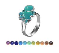 AINILOVE Color Changing Ring Sensing Temperature Rings Oval/Turtle/Butterfly/Penguin Animal Mood Ring Birthday Party Jewelry Gifts For Daughter Niece Sister Friends, Copper, No Gemstone