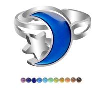 AINILOVE Color Changing Ring Sensing Temperature Rings Oval/Turtle/Butterfly/Penguin Animal Mood Ring Birthday Party Jewelry Gifts For Daughter Niece Sister Friends, Copper, No Gemstone