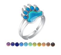 AINILOVE Color Changing Ring Sensing Temperature Rings Oval/Turtle/Butterfly/Penguin Animal Mood Ring Birthday Party Jewelry Gifts For Daughter Niece Sister Friends, Copper, No Gemstone