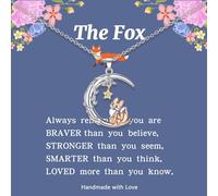 AINILOVE Dainty Fox Necklaces for Women Fox Gifts Foxes Jewelry Animal Pendant Necklaces Jewelry for Women Teens Animal Lovers lovely Spirit Necklace Gifts, adjustable, Copper, copper