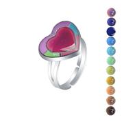 AINILOVE Mood Rings for Women Luminous Color Changing Mood Ring Gemstone Crystals Dinosaur/Turtl/e Butterfly/Peace/Heart/Sunflower/Dolphin/Unicorn Ring Party Birthday Gifts for Women, Copper, No