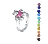 AINILOVE Mood Rings for Women Luminous Color Changing Mood Ring Gemstone Crystals Dinosaur/Turtl/e Butterfly/Peace/Heart/Sunflower/Dolphin/Unicorn Ring Party Birthday Gifts for Women, Copper, No
