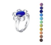 AINILOVE Mood Rings for Women Luminous Color Changing Mood Ring Gemstone Crystals Dinosaur/Turtl/e Butterfly/Peace/Heart/Sunflower/Dolphin/Unicorn Ring Party Birthday Gifts for Women, Copper, No