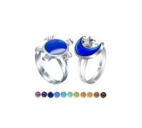 AINILOVE Mood Rings for Women Luminous Color Changing Mood Ring Gemstone Crystals Dinosaur/Turtl/e Butterfly/Peace/Heart/Sunflower/Dolphin/Unicorn Ring Party Birthday Gifts for Women, Copper, No