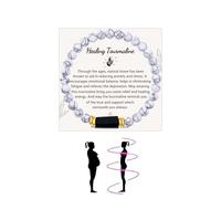 AINILOVE Obsidian & Black Tourmaline Bracelet for Men Woman, 6mm/8mm/10mm Stone of Positive Black Crystal Bracelets Energy Protection Bracelet Tourmaline Jewelry for Men Women, Tourmaline-White