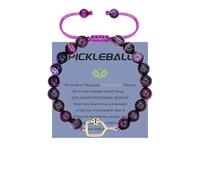 AINILOVE Pickleball Gifts for Women Teens, Natural Stone Bead Bracelet for Pickleball Lover, Pickleball Stuff Jewelry Birthday Gifts for Women Men Teens Players, adjustable, Stainless Steel, no
