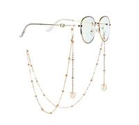 AININI 27.5” Eyeglass Chains Butterfly Bead Mask Lanyard Chains Eyeglass Necklace for Women - white - 27.5"