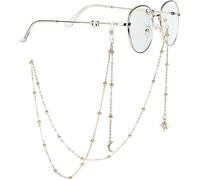 AININI Eyeglass Chains with Solid Star Moon for Men, Stylish Eyeglasses Chain Necklace Mask Lanyard Chain Sunglasses Chain Face Mask Holder Chain for Women Girls Men