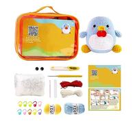 AiNinXun Kids Crochet Hooks Set for Beginners Adults Complete Crochet Knitting Kit with Accessories Tools Crochet Starter Kit for DIY Handcrafts with Instructions (Penguin)
