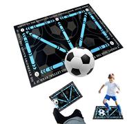 AINIUNIU Football Training Mat, 90cmx60cm Non-Slip Soccer Skills Pad for Indoor & Outdoor Use, Soccer Training Equipment for Ball Control Practice Footwork and Passing Blue