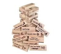 Ainiupi Lust Tower - Game for Adults, 48Pcs Super Naughty Block Tower Game, Couples Games for Adults, Valentine Tumbling Tower Stacking Blocks Game, Stacking Wooden Block Game for Grown Ups