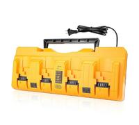 Ainiupi Rapid Charge for De walt 20V Max Multi Battery Charger Station, 4-Port, De walt 12V/20V battery