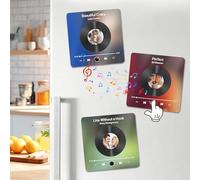 Ainiupi Upgraded Custom Music Album Fridge Magnet with Photo, Song Fridge Magnet with Calendar, Valentine's for Couples