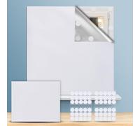 Ainiv 100% Blackout Blind for Window, 300x145CM Portable Blackout Shades Film with 30 Pairs Adhesive, Easy to Stick On & Take Down, No Drill Blackout Blinds Curtains for Home Bedroom RV Car Skylight