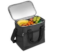 Ainiv 15L Insulated Lunch Bag, Insulated Cooler Bag Waterproof & Leak Resistant with Shoulder Strap, Foldable Large Picnic Bag for Work, School, Picnic, Camping, Beach, Travel, BBQ