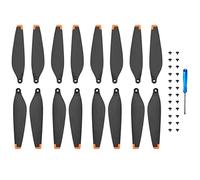 Ainiv 16pcs Propellers for DJI Mini 3 Pro, Replaceable Propellers for Drones, Low Noise Wing Blade Propeller Blade with Screwdriver and 24 Screws, Drone Accessories for DJI Mini 3 Pro (Black Orange)