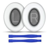 Ainiv 1Pair Ear Pads Cushions Replacement for QC35 and QC35 II, White | Soft Leather Headphones Replacement Earpads Ear Cushion for Bose QuietComfort 35 and Quiet Comfort 35 II Over-ear Headphones